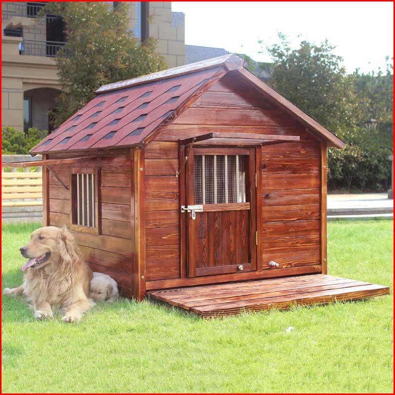 18mm Assemblable Carbonized wood dog house