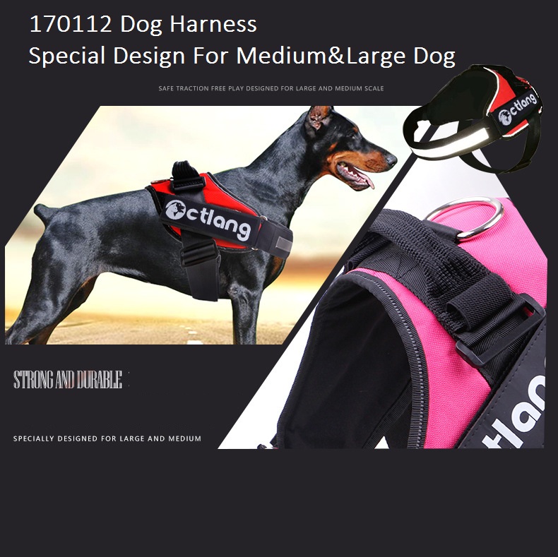 170112 Strengthened safety dog harness for small to large sized dog