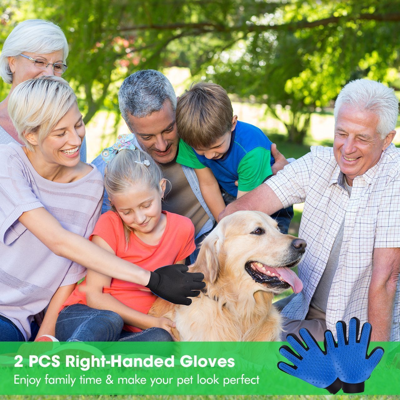 Pet Grooming Glove With Customized Trade Mark